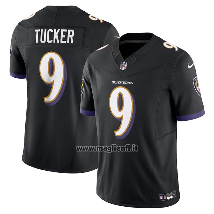 Maglia NFL Limited Baltimore Ravens Justin Tucker Vapor F.u.s.e. Nero